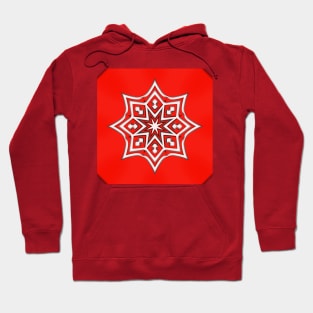 Bright Red Kaleidoscope Pattern (Seamless) 23 Hoodie